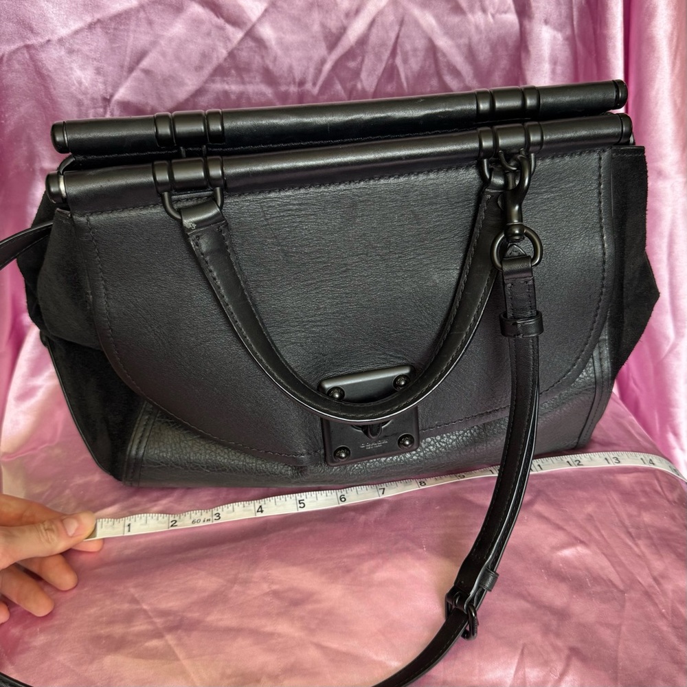 Coach Mixed Leather Drifter Tote Bag Black (38389) - Picture 14 of 16